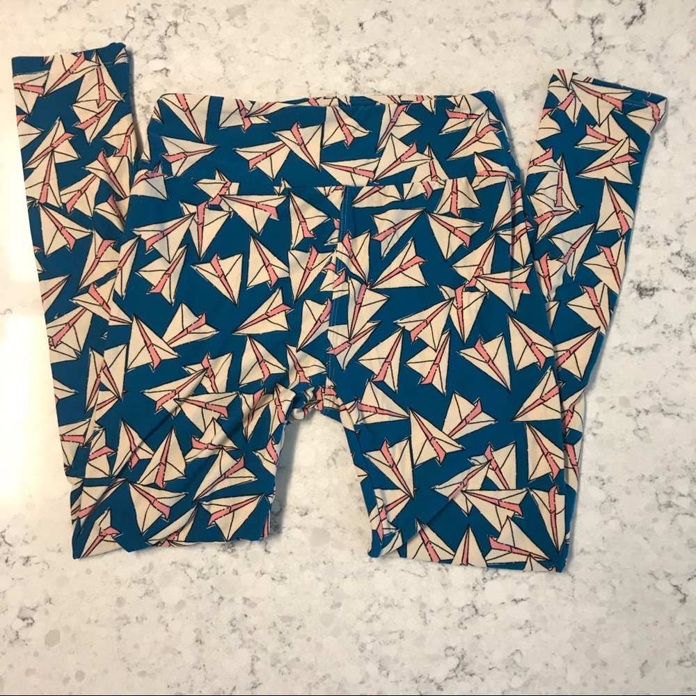 LuLaRoe Paper Plane Leggings